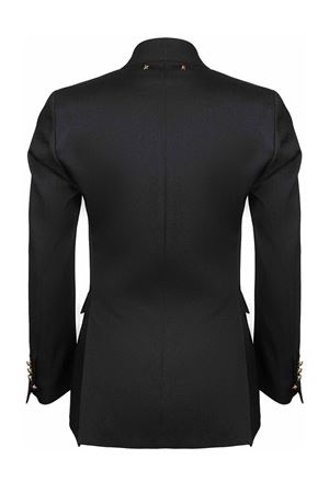 Black virgin wool double-breasted blazer GOLDEN GOOSE | GWP00829P00152190100